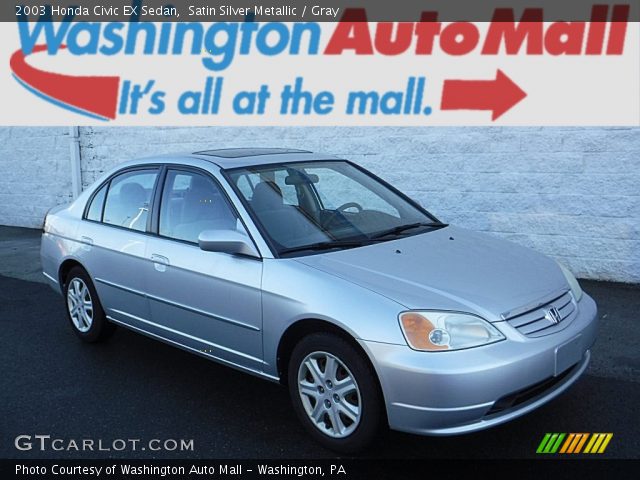 2003 Honda Civic EX Sedan in Satin Silver Metallic