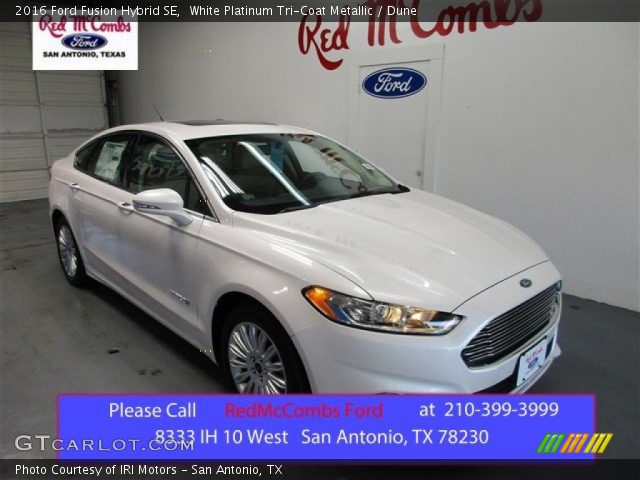 2016 Ford Fusion Hybrid SE in White Platinum Tri-Coat Metallic