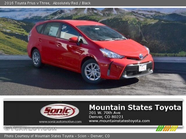 2016 Toyota Prius v Three in Absolutely Red
