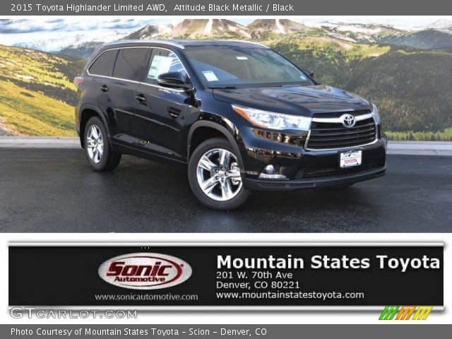 2015 Toyota Highlander Limited AWD in Attitude Black Metallic