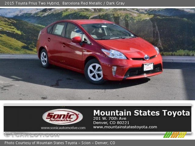 2015 Toyota Prius Two Hybrid in Barcelona Red Metallic