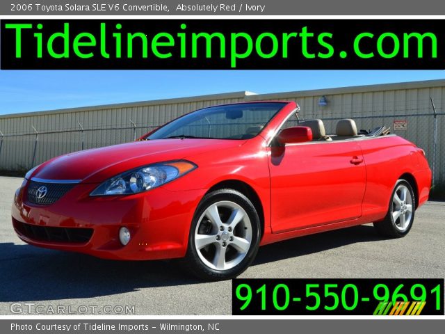 2006 Toyota Solara SLE V6 Convertible in Absolutely Red