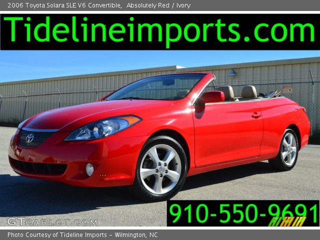 2006 Toyota Solara SLE V6 Convertible in Absolutely Red