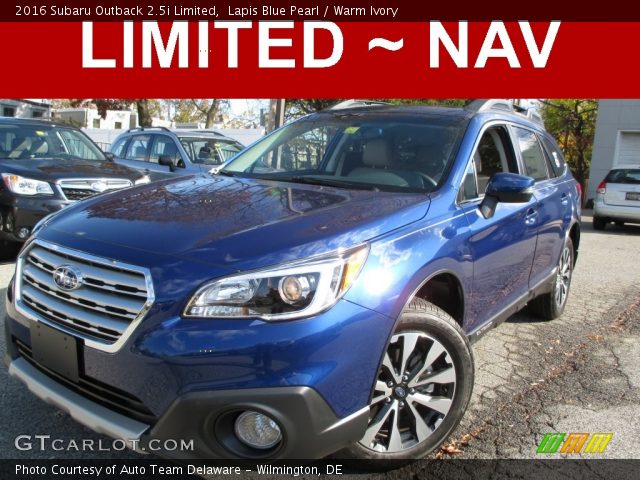 2016 Subaru Outback 2.5i Limited in Lapis Blue Pearl