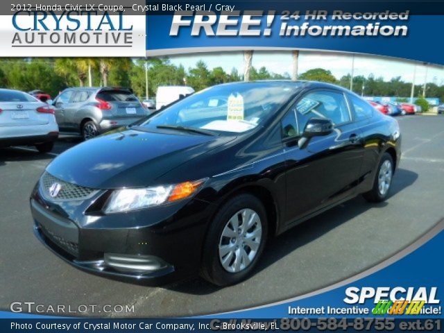 2012 Honda Civic LX Coupe in Crystal Black Pearl