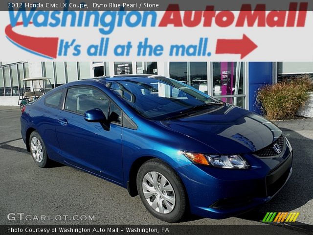 2012 Honda Civic LX Coupe in Dyno Blue Pearl