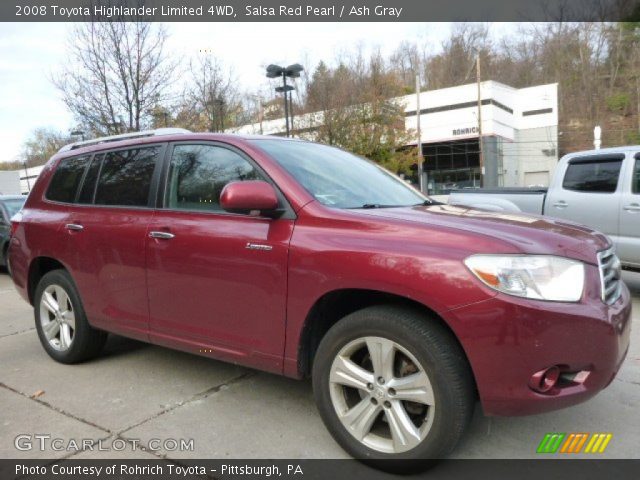 2008 Toyota Highlander Limited 4WD in Salsa Red Pearl