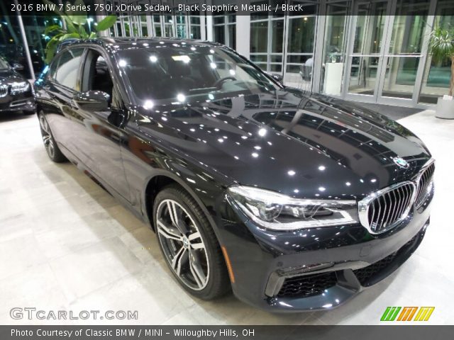 2016 BMW 7 Series 750i xDrive Sedan in Black Sapphire Metallic