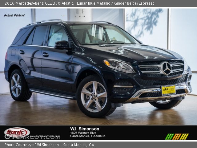 2016 Mercedes-Benz GLE 350 4Matic in Lunar Blue Metallic