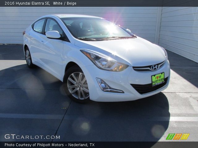 2016 Hyundai Elantra SE in White