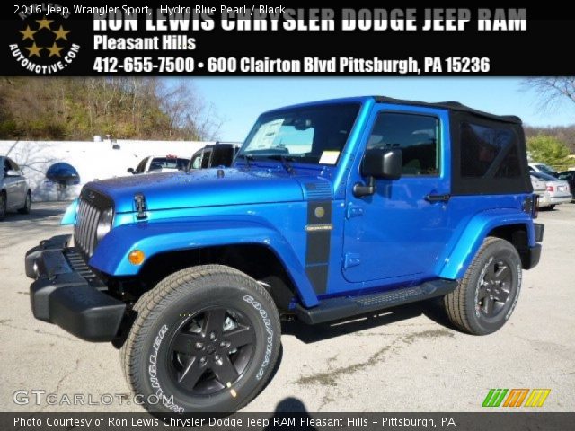 2016 Jeep Wrangler Sport in Hydro Blue Pearl