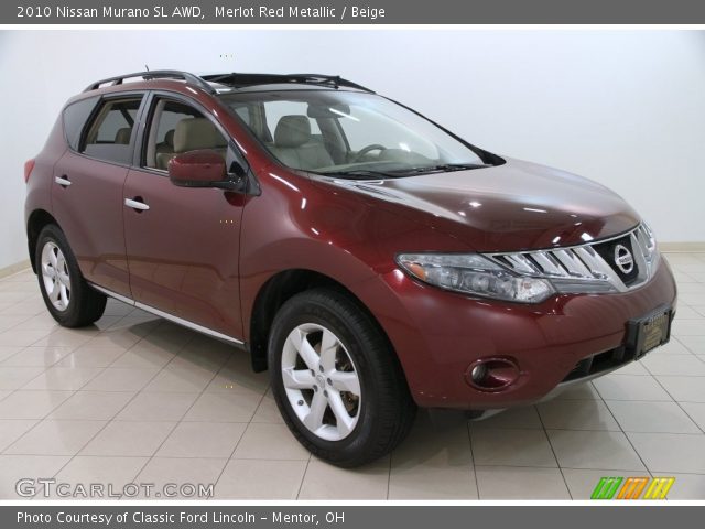 2010 Nissan Murano SL AWD in Merlot Red Metallic
