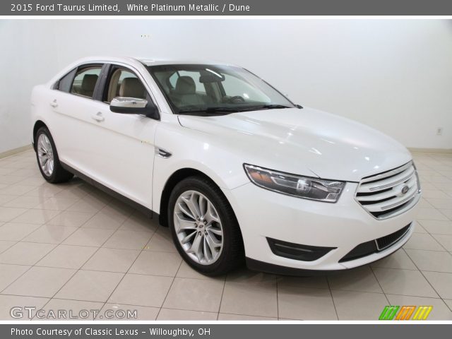 2015 Ford Taurus Limited in White Platinum Metallic