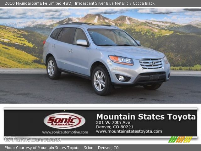 2010 Hyundai Santa Fe Limited 4WD in Irridescent Silver Blue Metallic
