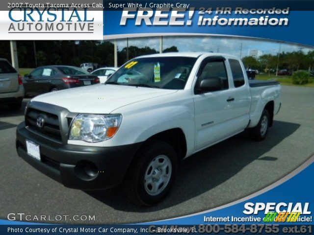 2007 Toyota Tacoma Access Cab in Super White