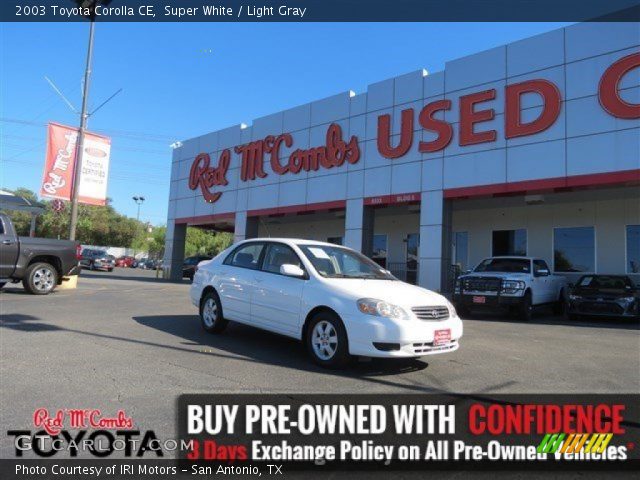 2003 Toyota Corolla CE in Super White