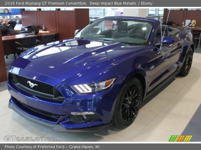 2016 Ford Mustang GT Premium Convertible in Deep Impact Blue Metallic