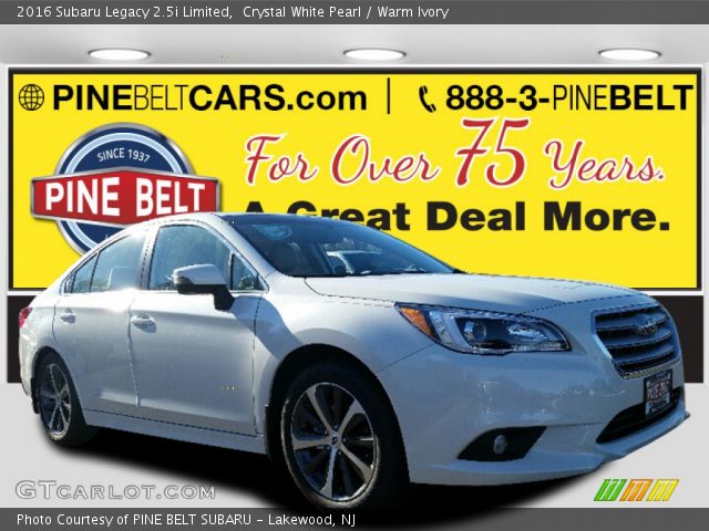 2016 Subaru Legacy 2.5i Limited in Crystal White Pearl