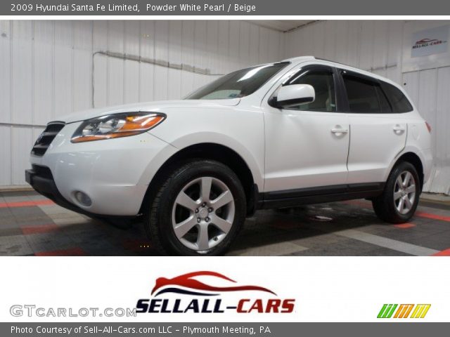 2009 Hyundai Santa Fe Limited in Powder White Pearl