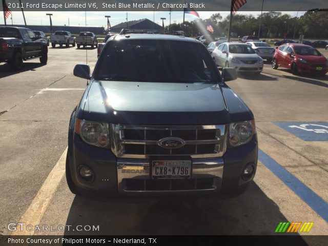 Steel Blue Metallic 2011 Ford Escape Limited V6 Charcoal