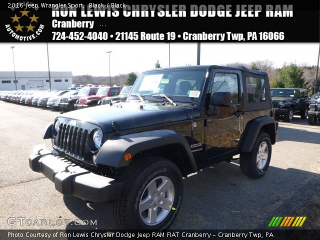 2016 Jeep Wrangler Sport in Black