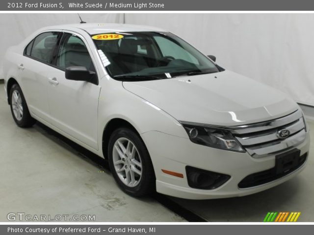 2012 Ford Fusion S in White Suede