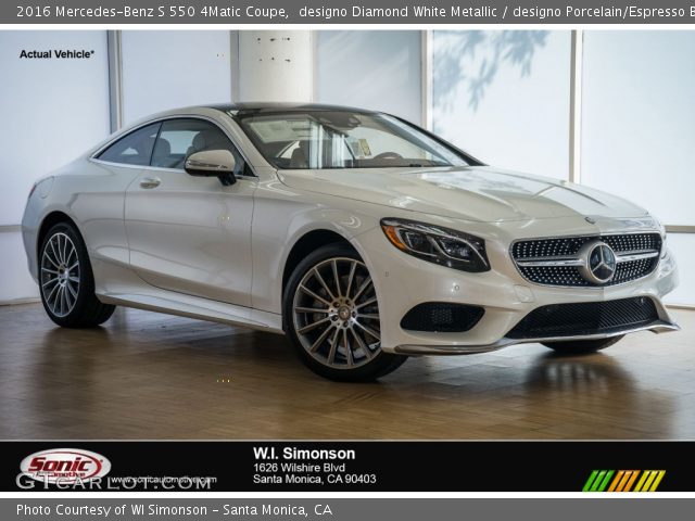 2016 Mercedes-Benz S 550 4Matic Coupe in designo Diamond White Metallic