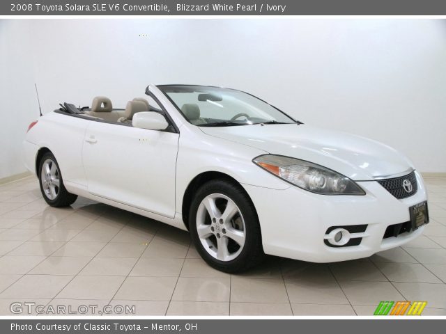 2008 Toyota Solara SLE V6 Convertible in Blizzard White Pearl