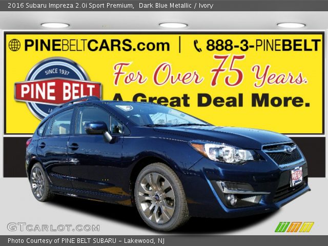 2016 Subaru Impreza 2.0i Sport Premium in Dark Blue Metallic