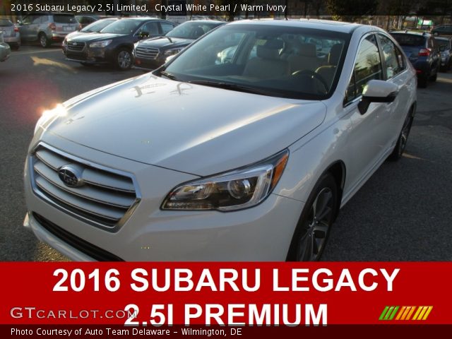 2016 Subaru Legacy 2.5i Limited in Crystal White Pearl