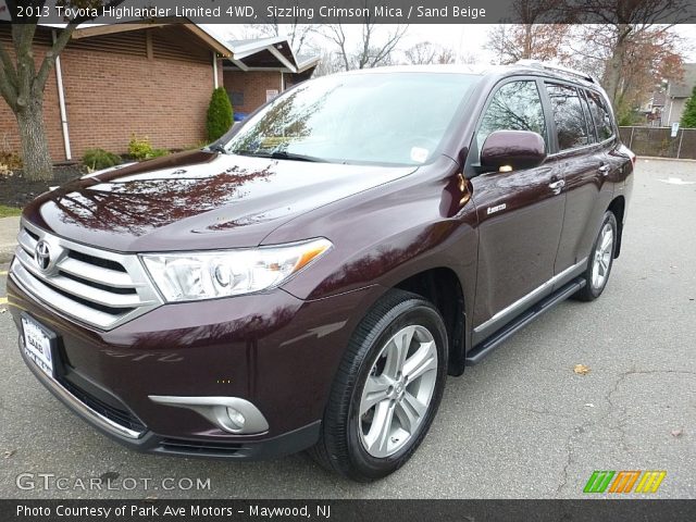 2013 Toyota Highlander Limited 4WD in Sizzling Crimson Mica