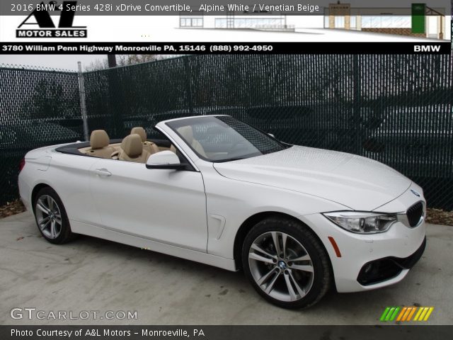2016 BMW 4 Series 428i xDrive Convertible in Alpine White