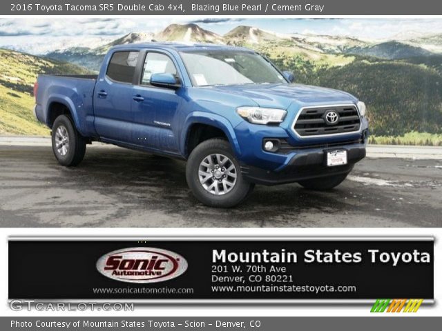 2016 Toyota Tacoma SR5 Double Cab 4x4 in Blazing Blue Pearl