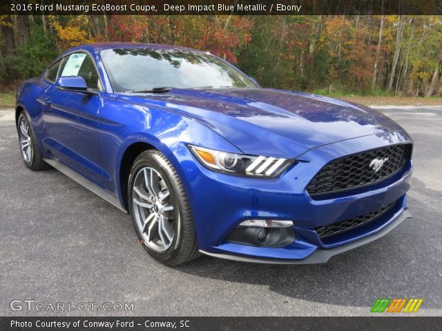 2016 Ford Mustang EcoBoost Coupe in Deep Impact Blue Metallic