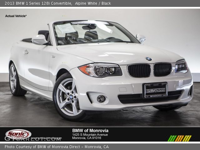 2013 BMW 1 Series 128i Convertible in Alpine White