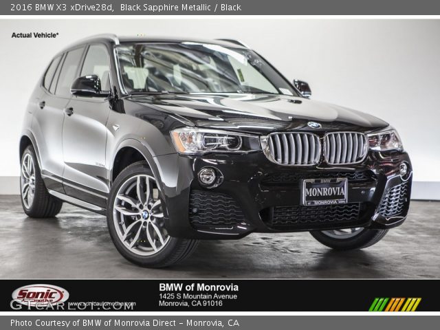 2016 BMW X3 xDrive28d in Black Sapphire Metallic