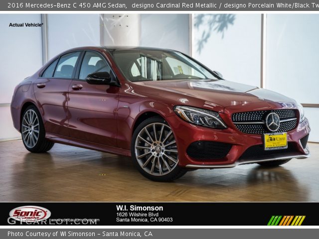 2016 Mercedes-Benz C 450 AMG Sedan in designo Cardinal Red Metallic