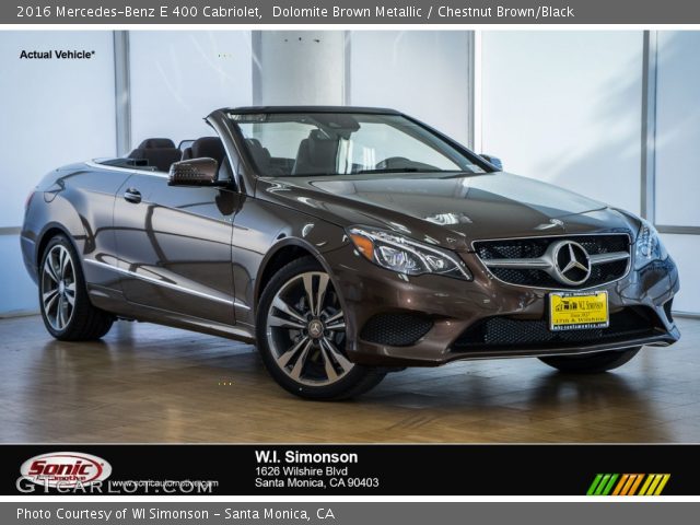 2016 Mercedes-Benz E 400 Cabriolet in Dolomite Brown Metallic