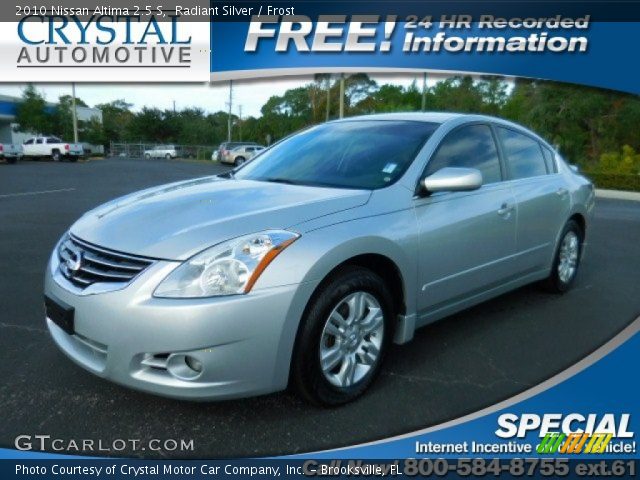 2010 Nissan Altima 2.5 S in Radiant Silver