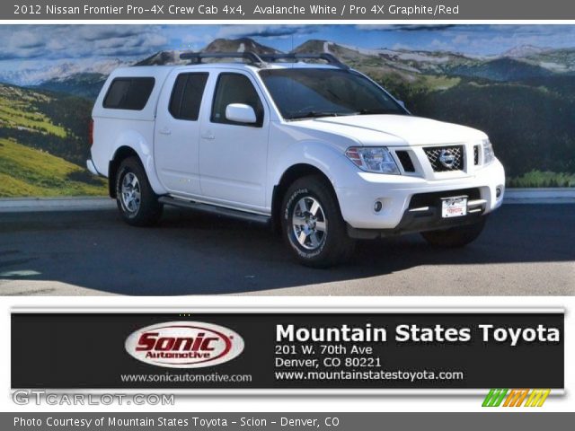 2012 Nissan Frontier Pro-4X Crew Cab 4x4 in Avalanche White