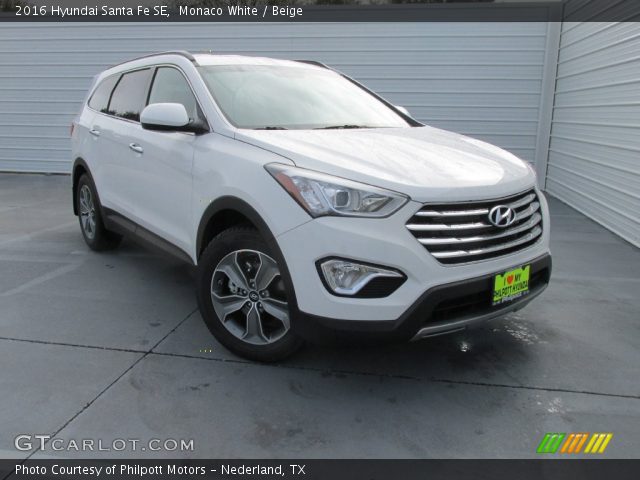 2016 Hyundai Santa Fe SE in Monaco White