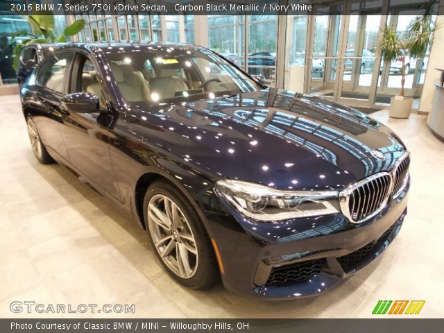 2016 BMW 7 Series 750i xDrive Sedan in Carbon Black Metallic