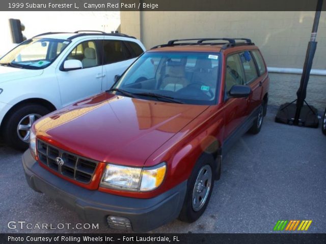 1999 Subaru Forester L in Canyon Red Pearl