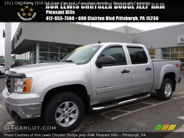 2011 GMC Sierra 1500 SLE Crew Cab 4x4 in Pure Silver Metallic