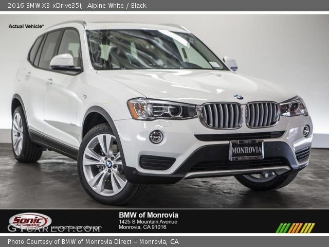 2016 BMW X3 xDrive35i in Alpine White