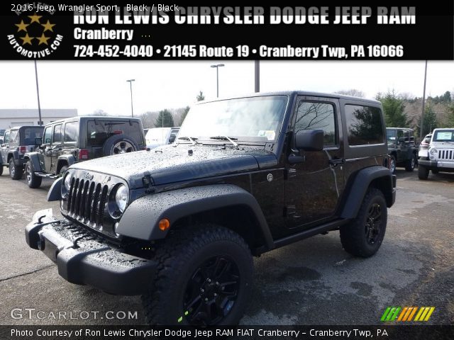 2016 Jeep Wrangler Sport in Black