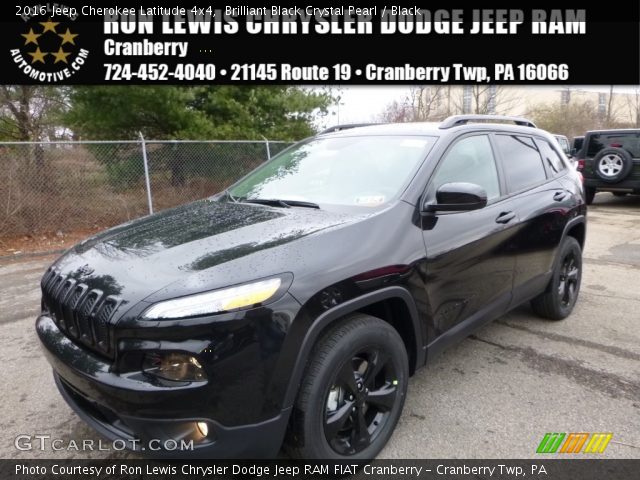 2016 Jeep Cherokee Latitude 4x4 in Brilliant Black Crystal Pearl