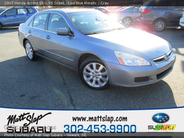 2007 Honda Accord EX-L V6 Sedan in Cool Blue Metallic