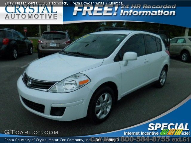 2012 Nissan Versa 1.8 S Hatchback in Fresh Powder White