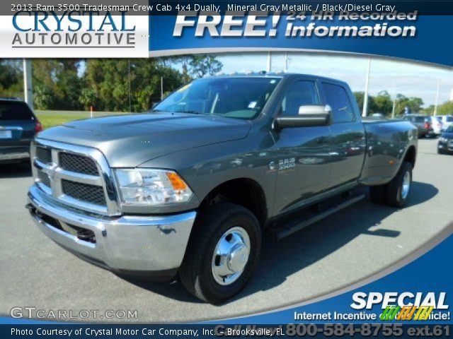 2013 Ram 3500 Tradesman Crew Cab 4x4 Dually in Mineral Gray Metallic